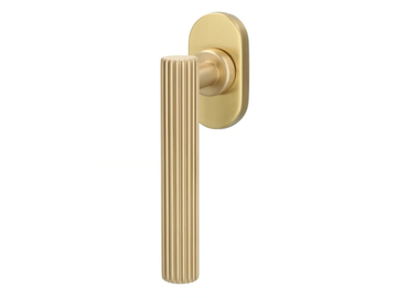 ROYAL - Brass window handle on rose by Quincalux