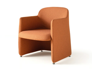DEEP TUBE - Fabric easy chair with armrests by Quinti Sedute