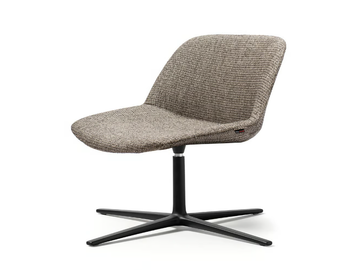DEEP XL - Swivel upholstered with 4-spoke base easy chair by Quinti Sedute
