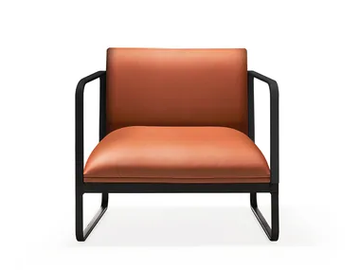 LOFT X - Sled base upholstered armchair with armrests by Quinti Sedute