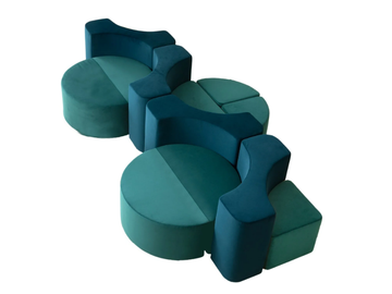 PARTERRE - Modular fabric sofa by Quinti Sedute