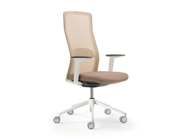 THAT'S IT PLASTIC - Plastic office chair with armrests with 5-Spoke base by Quinti Sedute