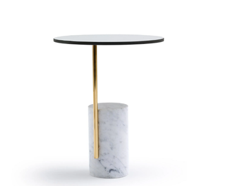 XAXA - Round Carrara marble coffee table by Quinti Sedute