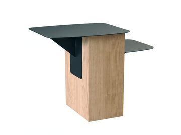 GRAFIT L - Oak side table by RADAR INTERIOR