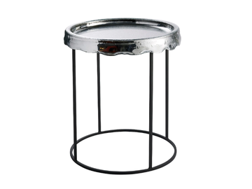 MELT - Round Thermoformed glass coffee table with tray by RADAR INTERIOR
