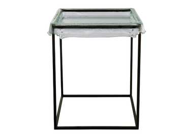 MELT - Square Thermoformed glass coffee table with tray by RADAR INTERIOR