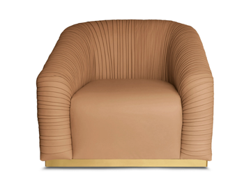 CENTURY - Leather armchair with armrests by Radice