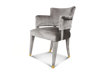 CLASS - Velvet chair with armrests by Radice