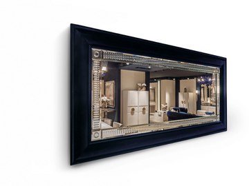 FLOCK - Framed rectangular velvet mirror by Radice