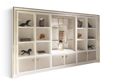 FORTUNY - Open wooden bookcase by Radice