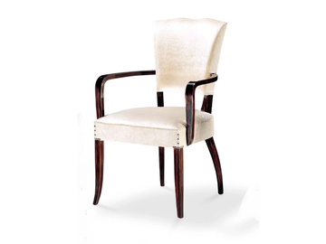 KISS - Velvet chair with armrests by Radice