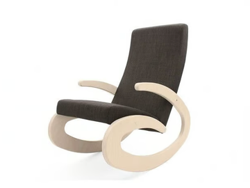 GEE - Rocking fabric armchair with armrests by Radis