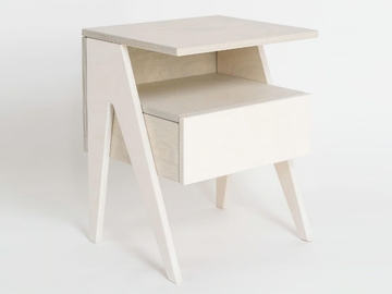 HUH - Plywood bedside table with drawers by Radis