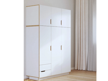 HUH - Plywood wardrobe with drawers by Radis