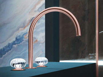 DORIN - DOR23 - 3 hole countertop stainless steel washbasin tap without waste by Radomonte