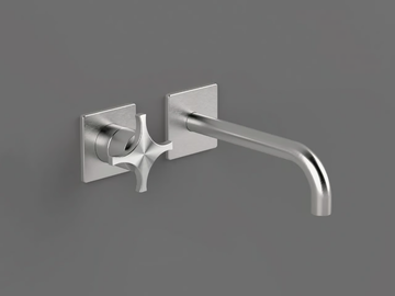 DXN18 - 2 hole wall-mounted single handle washbasin mixer by Radomonte