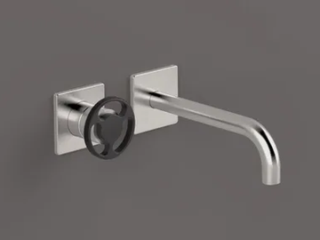 KÀTO - KAN18 - Wall-mounted steel washbasin mixer by Radomonte