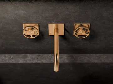 KÀTO - KAN28 - Wall-mounted steel washbasin mixer by Radomonte