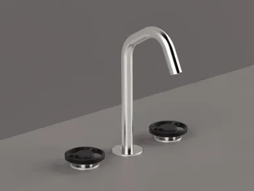 KÀTO - KAT26 - 3 hole countertop steel washbasin tap by Radomonte