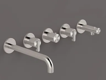 KIRA - KIR52 - Wall-mounted thermostatic steel bathtub mixer by Radomonte