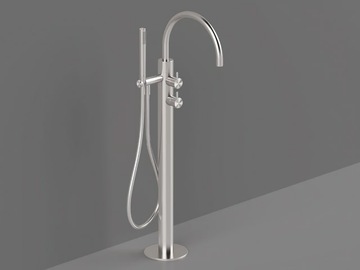 PVN99 - Floor standing bathtub mixer with hand shower by Radomonte
