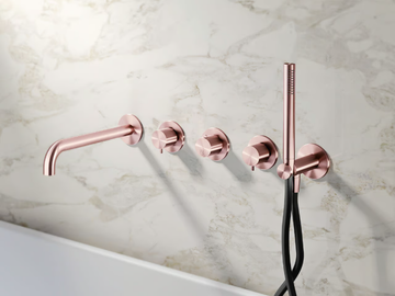TKN52 - Wall-mounted thermostatic bathtub set by Radomonte