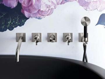 TRN52 - Wall-mounted Recessed thermostatic bathtub set by Radomonte