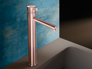 TXQ93 - Countertop single handle steel washbasin mixer by Radomonte