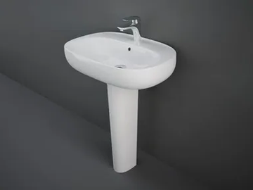 RAK-ILLUSION - Single pedestal ceramic washbasin by RAK Ceramics