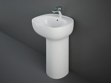 RAK-ILLUSION - Single pedestal ceramic washbasin by RAK Ceramics