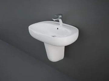 RAK-ILLUSION - Single Semi-pedestal ceramic washbasin by RAK Ceramics