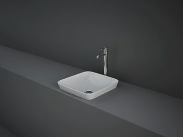 RAK-VARIANT - Semi-inset square ceramic washbasin by RAK Ceramics