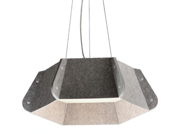 HEKTA - LED recycled poolyester acoustic pendant lamp by Rakumba