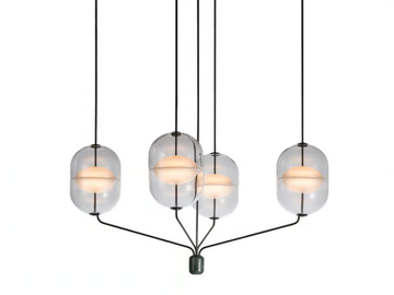 INDRE - LED stone and glass modular pendant system by Rakumba