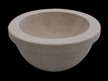 CAPPA - Inset round natural stone washbasin by RAMA 1956