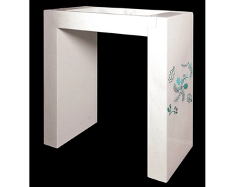 GIARDINO - Rectangular natural stone washbasin by RAMA 1956