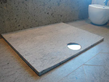 ZAFFIRO - Rectangular natural stone shower tray by RAMA 1956