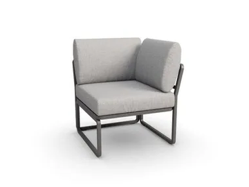 DIVO - Corner sled base fabric garden armchair by RD Italia