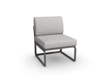 DIVO - Modular sled base fabric garden armchair by RD Italia