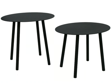 ELYPSO - Oval galvanized steel garden side table by RD Italia