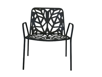 FANCY RELAX - Stackable perforated metal garden armchair with armrests by RD Italia