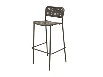 POP 75 - Stackable high galvanized steel garden stool by RD Italia