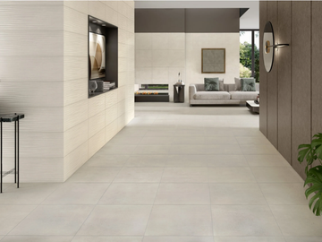 GRAND CONCRETE - White-paste wall/floor tiles with concrete effect by RECER