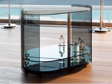 9000 TROLLEY - Glass drinks trolley by Reflex