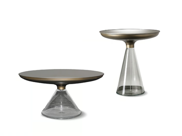 ACCADEMIA - Round glass coffee table by Reflex