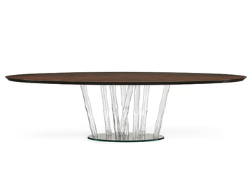 BAMBOO - Oval wooden dining table by Reflex