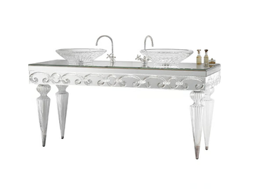 CASANOVA SPA - Floor-standing wood and glass vanity unit by Reflex
