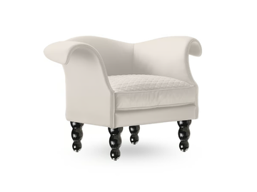 CASANOVA - Upholstered leather armchair with armrests by Reflex