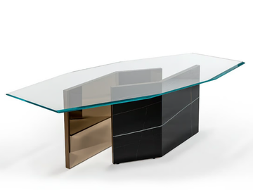 CUBITUM 72 - Octagonal glass dining table by Reflex