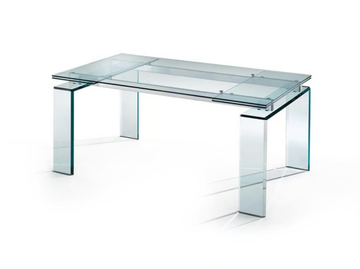 DARDO - Extending rectangular glass table by Reflex